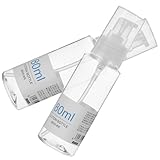 Sewroro Leere Pumpflasche 80 ml PET Reise Kosmetikbehälter 2 Stück Kompakter Spender für Emulsionen und Flüssigkeiten Praktisch für Outdoor und Reisen