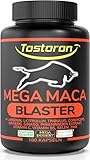 Tostoron MEGA MACA BLASTER hochdosiert - hol dir jetzt den TOSTORON HAMMER direkt nach Hause! 180 Kapseln MACA SCHWARZ, L-Arginin + Citrullin, Tribulus, Cordyceps, Pinie, Selen, Zink 1 Dose (1x158,4g)