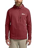 Jack Wolfskin Herren Kolbenberg Hooded Fz M Fleece-Jacke, Deep Ruby, L EU