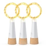 Flaschenlichter mit Korken, USB wiederaufladbares Weinflaschenlicht, batteriebetriebene Gläser, Lichterkette, 2025 verbesserte Lichterkette für Weihnachtsdekorationen