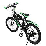TouTToNG 20' Mountainbike Fahrrad Kohlenstoffstahl MTB bis 85kg/187.39 lbs mit Wasserbecher Halter (Grün)