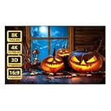 70/80 Zoll 16:9 Rahmenleinwand, Projektionsleinwand mit Festem Rahmen, 4K/8K Ultra HD 3D Beamer Leinwand zur Wandmontage for Innenbereich(92in 16:9)