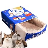 Betten Für Katzen - Hundebett Mit Reißverschluss | Abnehmbares Katzenhaus Von Snackform | Rechteckmaschine Waschbarer Weicher Ausziehen | Haustier, Das Schlafzubehör Für Haustiergeschäfte, Zuhause, Ca