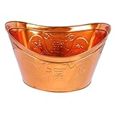 PartyKindom 1Stück Burn Barrel für Papiergeld Brennofen im Ingot Design für Opfergaben und Gebete und Leicht für Heimgebrauch für Garten Tempel und Balkon