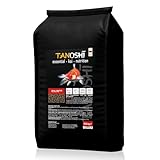 Tanoshi Koifutter - Color Plus - 6mm 13,5 kg | Schwimmendes Hauptfutter für Intensive Farbentwicklung Dank Spirulina mit natürlichem Astaxanthin | ab 10°C