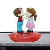 Armaturenbrett Figuren | Solarenergie Auto Dekoration Armaturenbrettzubehör,Schütteln Paar Kussfigur Sammlerstück, Schreibtischzubehör für Auto und Zuhause