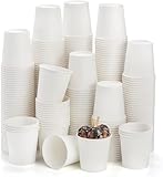 Tebery 300 x 6oz Einwegbecher Papier Kaffeebecher, 180ml Coffee-to-Go Papier Tassen Edles Design Papierbecher Für Cappuccino Latte Macchiato Milchkaffee