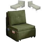 Schlafsessel Mit Bettkasten Chaiselongue Sofa Mit Rollen Schlaffunktion Kordgewebe, Versteckter Stauraumschublade Für Büro Oder Gästezimmer, 2 Größen(205 * 70 * 70CM)