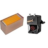 Amazon Basics - Holzgefasste Bleistifte, HB, vorgespitzt, 150er-Pack & Westcott E-14216 00 Anspitzer für Stiftdurchmesser 7 bis 12 mm, manuell, schwarz