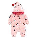 Bebone Baby Mädchen Strampler Herbst Winter Babybekleidung (Rosa, 0-3 Monate/52)