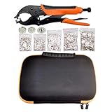 Heavy Duty Snap Fastener Kit, Snap-Ring Pliers, Handheld Sewing Snaps Kit, Handheld Snap Button Tool, Storage Bag, Robust Solution, Improved Efficiency for Sewing