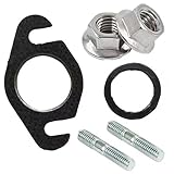 TYBYBB Auspuffdichtung Krümmerdichtung Roller 50ccm 2T und Auspuff Stehbolzen M6 Kompatibel mit Yamaha Aerox Bw's, MBK Booster, Nitro, Aerox, Mach-G, Jog-R, Ovetto, Malaguti F10, F12, F15, Aprilia SR