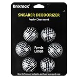 Knixmax Schuhdeodorants Lufterfrischer für Sneaker, Sportrucksäcke, Schließfächer - Schwarz Matrix/Leinen/6er-Pack