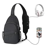 BROADREAM Brusttasche Sling Bag Rucksack Schultertasche für Damen und Herren,Verstellbarer Umhängetasche Anti-Diebstahl Rucksäcke zum Wandern Radfahren Reisen oder Multipurpose Tagepacks