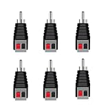 VIEVRE 6 Stücke Cinch Adapter, Lötbarer Cinch Stecker, Schraubbarer Cinch Stecker, Lautsprecher Stecker, Cinch Stecker Schraubbar für AV Video Audio Signalübertragung