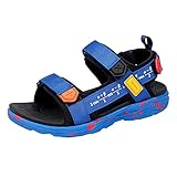 Generisch Sandalen 29 Jungen, Sandalen Jungen Kinder Barfuß Kindersandalen Junge Barfuss Barfußsandalen Breite Füße Trekking Trekkingsandalen Jungs Summer Shoes Grün 36