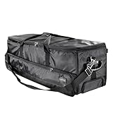 Walimex Pro Studio-Trolley XL – schwarz – 1027 x 379 x 324 mm – inkl. ausziehbaren Trolleygriffs, gepolsterten Schultergurts, variabler Inneneinteilung, Hartgummiräder – Stativtasche, Kameratasche