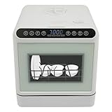 TONFEION Tischgeschirrspüler Geschirrspüler mit 6L Wassertank, Mini Geschirrspüler mit & ohne Wasseranschluss, Mini Spülmaschine 4 Programme, Tischspülmaschine Max.Plattengröße 22cm, für 4-6 Personen