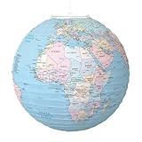 Weltkartenlaterne - Papierkugellaterne, Weltkarte Klassenzimmer Laternendekoration, Papierlampe | Reise-Themenparty, Weltkarte, Ornament, Klassenzimmer Decke, Dekoration, Party Accessoir