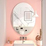 Deko Spiegel Oval Asymmetrischer Wandspiegel Ohne Rahmen - Deko Spiegel Einfache Montage, Modern, Für Bad, Wohnzimmer, Schlafzimmer, Flur, Eingangsbereich Bathroom Mirror Badspiegel ( Size : 40x60cm )