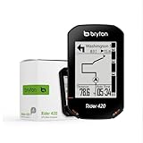 Bryton Rider 420 Kabelloser GPS-Fahrradcomputer zur Aufzeichnung von Strecken und Daten, mit Straßennamennavigation und Unterstützung mehrerer Sprachen