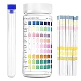 9 in 1 Aquarium Wassertest Teststreifen 200 Stück – Trinkwasser Test, Pool Test, Brunnen & Leitungswasser Analyse, Aquarium Zubehör zur Messung von pH, Härte, Chlor, Nitrat, Nitrit, Eisen, Kupfer, ecc