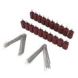 Vogelspikes aus Edelstahl, Effektive Vogelabwehr für Fensterbänke, Zäune und Terrassen, 10 X Vogelabwehrspikes, 100 X Eisenspieße (SK430 (4+2))