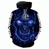 JFBNFKPO Hooded Sweatshirt Sport gedruckt Mantel NHL Sportbekleidung Eishockey Blauer Druck Langarm Hockey Kleidung, 6XL