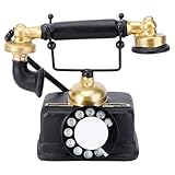 BIUDECO Vintage Telefon Modell Ornament Kreatives Retro Tischdekor Nostalgische Heimdekoration für Wohnzimmer Büro Antikes Festnetztelefon als Einzigartige Dekoidee Zufällige Farbe