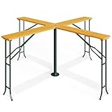 Deuba® Stehtisch Quattro XXL Hoch Klappbar Bierzeltgarnitur Outdoor Indoor Hochtisch Klapptisch Bistrotisch Bartisch Biertisch Gartentisch Garten Holz