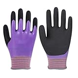 Schutz-Arbeitshandschuhe – Schnittschutzhandschuhe mit Latexbeschichtung mit elastischem Handgelenk und robuster Handflächentextur | Ideal für Frauen, die arbeiten, backen, handhaben