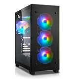 Gaming PC Ryzen 7 5700X 8X 4.6 GHz, 32 GB DDR4 RAM High Speed, 1TB M.2 SSD, RTX 5060 8GB, Win 11 Pro - GamerPC für 1080P
