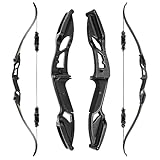 REAWOW Recurvebogen und Pfeil Set 45lbs, ErwachseneTakedown Bogenschießen Laminierte Glasfaserplatte Bambus Geschenk Für Recurve Bogen Outdoor