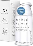 Poppy Austin 100 ml Vegane Retinol Creme Gesicht - Mit Vitamin E & Grünem Tee - Organische Hydratisierende Retinol Eye Cream - Hals & Dekolleté für Frauen - Ohne Tierversuche,