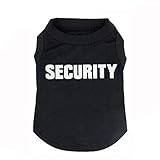 Hundehemd T-Shirts Welpe Sommerkleidung Hund Tank Top Weste Security Schweißhemd für kleine Hund mittlere Hundekatze (S, Schwarz)