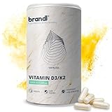 Vitamin D3 K2 Vegan mit 5.000 IU D3 und 250μg K2 | 120 D3 K2 Kapseln hochdosiert Made in Germany