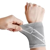 Schweißbänder Handgelenk, Ynaice Sport Wristbands Absorbierende und Atmungsaktive Bänder für Tennis, Laufen, Gymand und Fußball Indooe&Outdoor Aktivität | M Grau