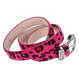 Homoyoyo Retro Leopard Printgürtel Gürtel Boho-schmuck Für Frauen Frauen Mit Braunem Gürtel Frauengürtel Für Jeans Leopard Pans Women Flechtgürtel Damen Leopardengürtel Kunstleder Rosig