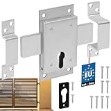 KOTARBAU® Kastenriegelschloss 160mm für Profilzylinder Kastenschloss Aufschraubschloss Zusatzschloss Türschloss Riegelschloss Garagenschloss Verzinkt