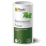 Raab Vitalfood Bio Brennnessel-Pulver mit natürlichem Calcium, Magnesium und Kalium, laborgeprüft, für Smoothies und Müsli, 160 g, Grün