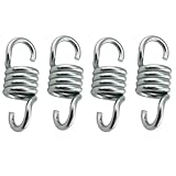 LALAFINA 4 Stück Hängesessel Federn aus Edelstahl 67mm mit Drehhaken Belastbare Verandaschaukel Schwingfedern für Hängestuhl Außen Geräuscharm und Korrosionsbeständig
