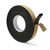 BOUFEIDA Schaumstoffband, Selbstklebendes Moosgummi, Dichtungsband Anti-Vibration, Kollision, Schalldämmung, Stoßfeste Isolierung für Fenster, Tür, Auto, Möbelschutz (25mm(B) x6mm(D) x3m(L))