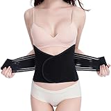 XOPOZON Bauchgurt Nach Geburt Bauchgurt Schwangerschaft Bauchband Schwangerschaft Kaiserschnitt Bauchgürtel Nach op Postpartum Gürtel Schwangerschaftsgürtel Rückbildungsgürtel Nach Geburt (Schwarz, L)