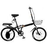 20 Zoll Faltrad,Erwachsenenrad,Quick-Fold-System,Doppelte Stoßdämpfung Vorne Und Hinten 7 Variable Geschwindigkeiten Doppelscheibenbremse Griff Sitzhöhe Verstellbar Single Speed,22