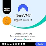 NordVPN Amazon Essenziell, 10 Geräte, 1 Jahr, VPN & Passwort-Manager, Digital-Code