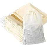 WeddHuis 30 Stück Einweg Teebeutel mit Kordelzug, Teefilterbeutel zum Selbstbefüllen für Losen Tee, Gewürze, Kaffee, Kräuterpulver