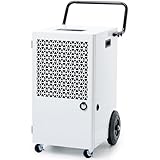 Megonia 120L/Tag Kompressor Elektrischer Luftentfeuchter: Raumentfeuchter Keller mit Pumpe und Ablassschlauch 300m²/600m³Leistung Entfeuchter Badezimmer 24H Timer Trocknung von Wäsche