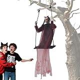 Uhngw Dekorationen - Gruselige -Requisiten Mit Ausdrucksvollen Gesichtern | Düstere Grusel-Requisiten mit Licht- und Sound-Zubehör für Horror Dekoration in Garten, Wand, Haus und Fenster