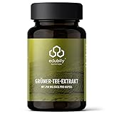 edubily nutrition® Grüntee-Extrakt - 250 mg EGCG pro Kapsel, entspricht 5 Tassen Grüner Tee - nahezu koffeinfrei - ohne Zusatzstoffe - 60 Kapseln im Braunglas