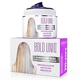 BOLD UNIQ Silber Haarmaske für silbernes und blondiertes Haar - Purple Hair Mask - intensive Haarpflege für trockenes, strapaziertes und geschädigtes Haar, 200 ml